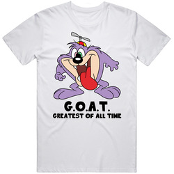 Dizzy Devil Greatest Of All Time Goat Cartoon Character Fan T Shirt