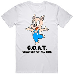 Hampton Pig Greatest Of All Time Goat Cartoon Character Fan T Shirt