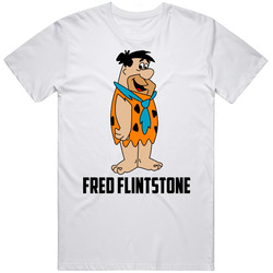 Fred Flintstone Cartoon Character The Flintstones Fan T Shirt