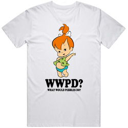 What Would Pebbles Do Wwjd The Flintstones Cartoon Character Fan T Shi