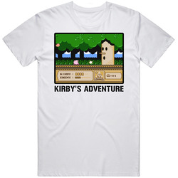 Kirby's Adventure Video Game Classic Retro Fan T Shirt