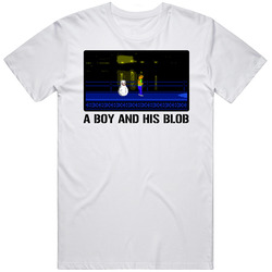 A Boy And His Blob Video Game Classic Retro Fan T Shirt