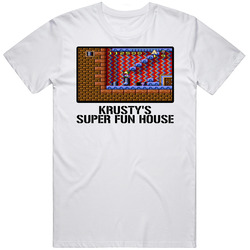 Krusty's Super Fun House Video Game Classic Retro Fan T Shirt