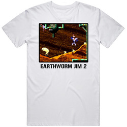 Earthworm Jim 2 Video Game Classic Retro Fan T Shirt