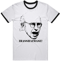 Larry David Irasshaimase Curb Your Enthusiasm Fan T Shirt