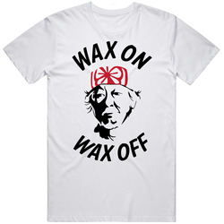 Wax On Wax Off Karate Kid Mister Miyagi Movie 80s Fan T Shirt