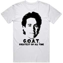 Jerry Seinfeld Greatest Of All Time Goat Seinfeld Tv Show Fan T Shirt