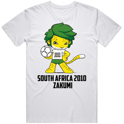 Zakumi 2010 South Africa World Cup Soccer Mascot Fan T Shirt