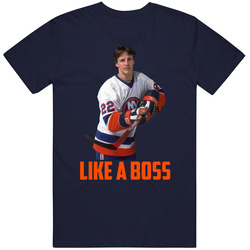 Mike Bossy Hockey Legend New York Like A Boss Fan T Shirt