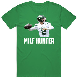 Zach Wilson New York Football Sports Milf Hunter T Shirt