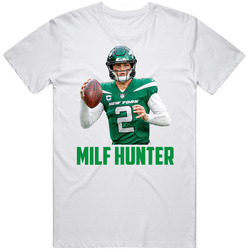 Zach Wilson New York Football Sports Milf Hunter Fan T Shirt