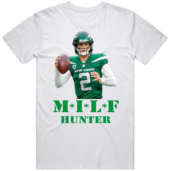 Zach Wilson New York Football Milf Hunter Fan T Shirt