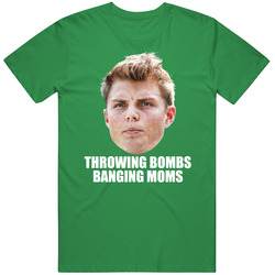 Zach Wilson New York Football Throwing Bombs Banging Moms Cool T Shirt