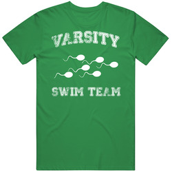 Varsity Swim Team Sperm Funny Male T Shirt