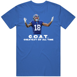 Isaiah Hodgins Greatest Of All Time Goat New York Football Fan T Shirt
