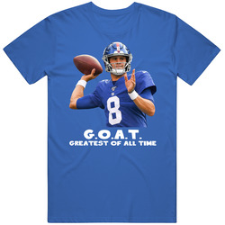 Daniel Jones Greatest Of All Time Goat New York Football Fan T Shirt