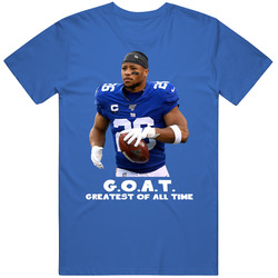 Saquon Barkley Greatest Of All Time Goat New York Football Fan T Shirt