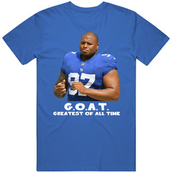 Dexter Jackson Greatest Of All Time Goat New York Football Fan T Shirt