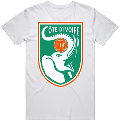 Ivory Coast Cote D'ivoire Soccer Futbol World Cup Crest T Shirt
