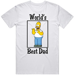 Homer Simpson The Simpsons World's Best Dad Tv Fan T Shirt