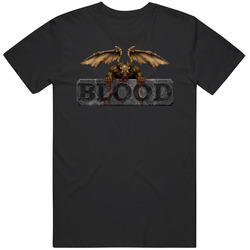 Blood Computer Video Game 90s Shooter T Shirt