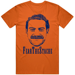 Stuart Skinner Fear The Stache Edmonton Hockey Fan T Shirt