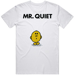Mr Quiet Mr Men Book Character T Shirt