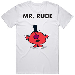 Mr Rude Mr Men Book Character T Shirt