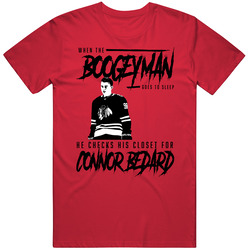 Connor Bedard Boogeyman Chicago Hockey Fan T Shirt