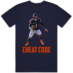 Justin Fields Cheat Code Chicago Football Fan T Shirt