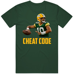 Jordan Love Cheat Code Green Bay Football Fan T Shirt