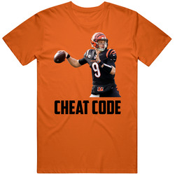 Joe Burrow Cheat Code Cincinnati Football Fan T Shirt