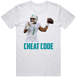 Tua Tagovailoa Cheat Code Miami Football Fan T Shirt