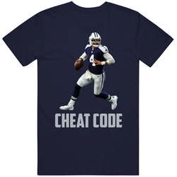 Dak Prescott Cheat Code Dallas Football Fan T Shirt