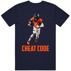 Jerry Jeudy Cheat Code Denver Football Fan T Shirt