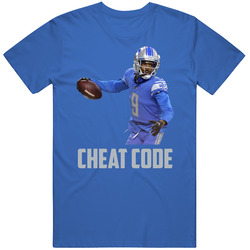 Jameson Williams Cheat Code Detroit Football Fan T Shirt