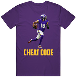 Justin Jefferson Cheat Code Minnesota Football Fan T Shirt