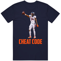 Courtland Sutton Cheat Code Denver Football Fan T Shirt
