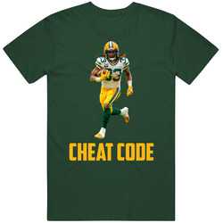Aaron Jones Cheat Code Green Bay Football Fan T Shirt