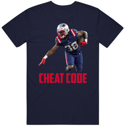 Rhamondre Stevenson Cheat Code New England Football Fan T Shirt