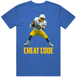 Austin Ekeler Cheat Code Los Angeles Football Fan T Shirt