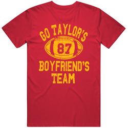 Go Taylor's Boyfriend's Team Football T Shirt