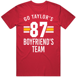 Go Taylor's Boyfriend's Team Football Fan T Shirt