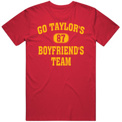 Go Taylor's Boyfriend's Team Football Fan Cool T Shirt