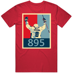 Alexander Ovechkin 895 Goals Record Hockey T Shirt