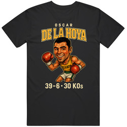 Oscar De La Hoya Caricature Boxing Record T Shirt