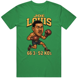 Joe Louis Caricature Boxing Record T Shirt