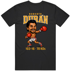 Roberto Duran Caricature Boxing Record T Shirt
