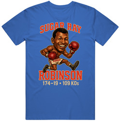 Sugar Ray Robinson Caricature Boxing Record T Shirt