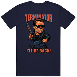 Terminator I'll Be Back Movie Caricature T Shirt